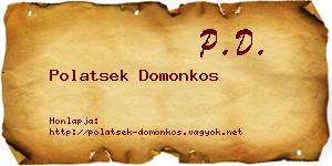 Polatsek Domonkos névjegykártya